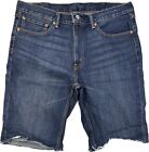 Levi's 511 Jean Shorts Mens 38 Standard Slim Fit Cut Off Casual Denim Blue