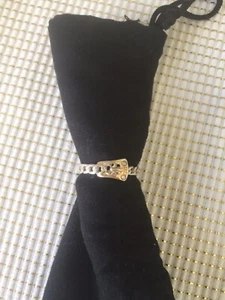 Silber 925 Ring Vergoldet mit Stein Gürtelring, Vintage, Antik - Bild 1 von 3