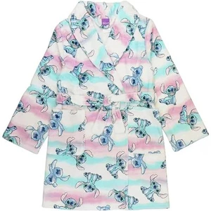 Disney Lilo & Stitch Girls Soft White Rainbow Robe House Coat Pajama 4 - Picture 1 of 1