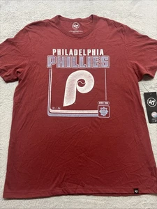 Philadelphia Phillies MLB '47 Brand Retro Tshirt Herren L Maroon  - Bild 1 von 5