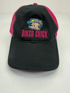 Universal Studios Betty Boop Biker Chick Hat Cap Strap Back Adjustable Pink - Picture 1 of 10
