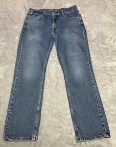 Levi's 514 Jeans 32 X 30 Mens Straight Fit Wash Blue Denim Pockets Cotton - Picture 1 of 8