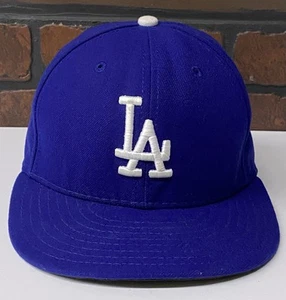 Los Angeles Dodgers Hat Cap Fitted 7-1/4 Mens Blue Classic MLB LA Logo USA Made - Picture 1 of 11