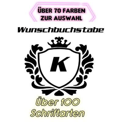 Textil Aufkleber Wappen Shirt Wunschtext 10cm Buchstabe Sticker Bügelfolie M1 - Bild 1 von 4