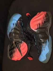 Nike Air Foamposite Pro Spider-Man mens 9 2014 Red Blue Basketball Sneakers - Picture 1 of 11