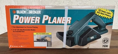 Vtg 1998 Black & Decker 7696 Power Planer 3-1/4” Wood Plane 2.8 Amps, BRAND NEW! - Image 1 of 4