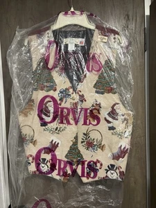 Vintage Orvis Women's Tapestry Christmas Vest Size~Large~NOS WITH TAG - Picture 1 of 8