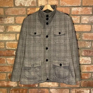 Remus Uomo Tweed Shooting Hunting Linen-Blend Field Coat Jacket Size L (42”) - Picture 1 of 10