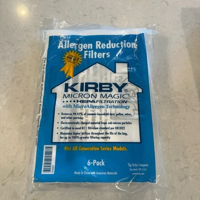 Kirby Micron Magic HepaFiltration Vacuum Bags Allergen Reduction Filters 6 Pack - Image 1 of 2