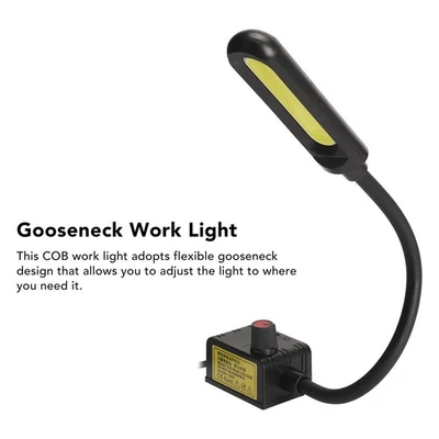 Magnetic Work Light Soft Gooseneck Knob Switch Magnetic Base Easy Control - Image 1 of 4