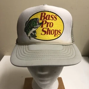 Bass Pro Shops Vintage Trucker Hat Snapback Cap Gray Foam Mesh - Picture 1 of 8