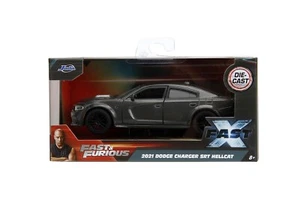 Jada 1:32 Fast & Furious Dom's 2021 Dodge Charger SRT Hellcat Diecast 34473 Grey - Picture 1 of 11