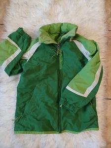 L.L. BEAN Girl's Winter Snow Ski Jacket Coat Sz L 14-16 Green Hooded - Picture 1 of 11
