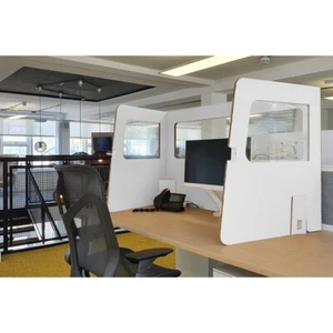 Heavy Duty Desk Booth Sneeze Screen Privacy Exam Booth - 1300x700x780mm - Picture 1 of 3