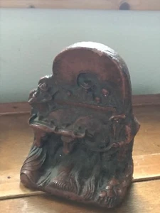 Vintage Carved Faux Wood Pioneer Family in Covered Wagon with Oxen & Horse Book  - Picture 1 of 5