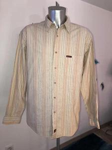 Pretty Beige Striped Shirt MARLBORO CLASSICS Size XL Excellent Condition - Picture 1 of 3