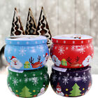 Mini Christmas Tinplate Round Candy Tin Can Scented Tin Jars Candle Contai!xh