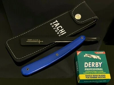 MAQUINILLA DE AFEITAR RECTA PARA HOMBRE BARBERO (BARBA) CORTE GARGANTA 100 HOJAS DERBY Foto 1 de 4
