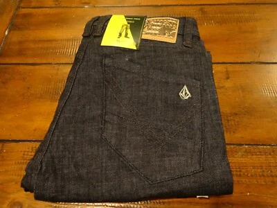 Pantalones de mezclilla Volcom Big Boys Nova modernos calce recto talla 18/29 cintura venta al por menor $55 nuevos con etiquetas Foto 1 de 4