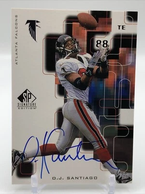 1999 SP Signature #OJ O.J. Santiago Autographs Atlanta Falcons - Image 1 of 4
