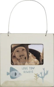 NEW!~Wood Ornament~Mini Picture Holder Frame Sign~"Love You Always" Fish - Picture 1 of 1