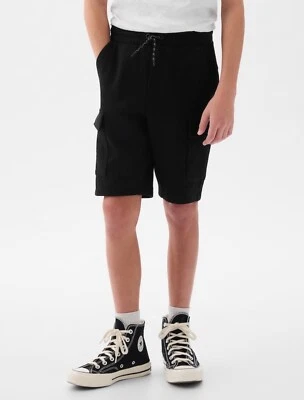 Shorts GapFit Kids XXL 14-16 Tech Cargo preto atlético casual escolar novo com etiquetas - Imagem 1 de 4