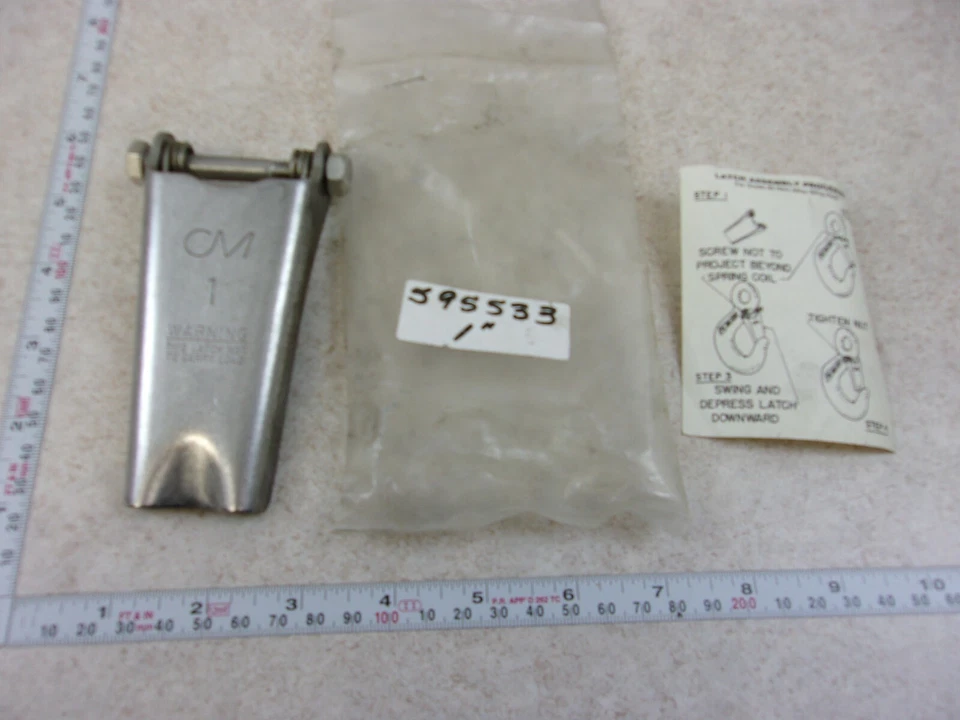 COLUMBUS MCKINNON 595533 HOOK LATCH KIT 1", F0067 - Image 1 of 3