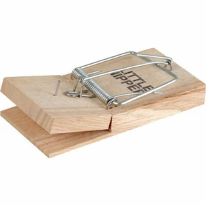 GENUINE LITTLE NIPPER WOODEN MOUSE TRAPS PEST STOP MOUSE TRAP Easy to use - Picture 1 of 2
