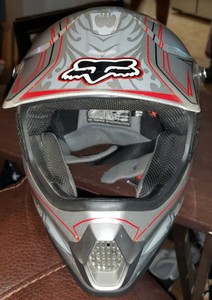 Fox Racing Silver Motorcycle 