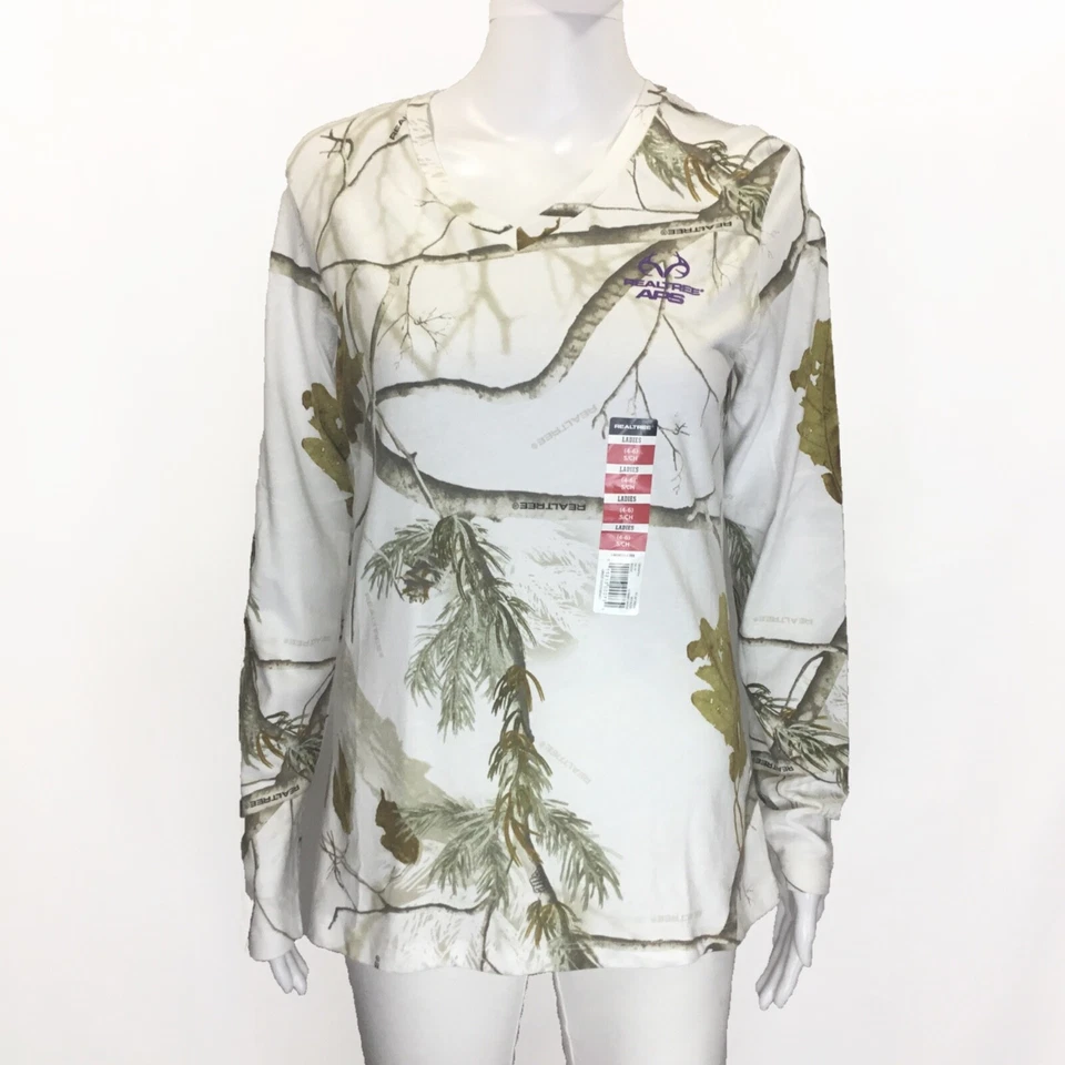 NEW! GANDER MTN Real Tree AP Snow Camo Tee Sz S - Image 1 of 2