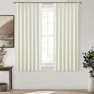 Cute Short Window Blackout Kitchen Curtains 45 Inches Long 2 Panels Set, Farmhou - Picture 1 of 7