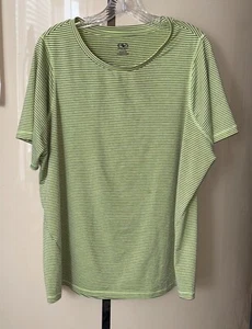 Athletic Works Women's Size XXL - 2X - 20  Green Black Stretchy Work Out TShirt - Picture 1 of 11