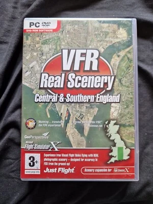 VFR REAL SCENERY CENTRAL & SOUTHERN ENGLAND Flight Simulator X Add On PC Game  - Image 1 of 2