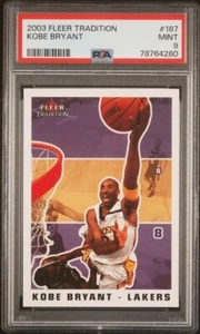 2003 Fleer Tradition 187 Kobe Bryant PSA 9 Los Angeles Lakers - Foto 1 di 2