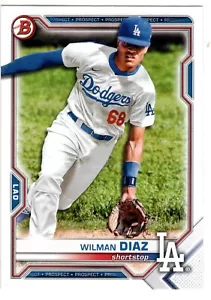 Wilman Díaz Los Angeles Dodgers 2021 Bowman Draft - Imagen 1 de 2