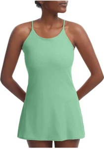 Women's Workout Dress -Tennis Athletic Dress with Built-in Bra & Short, Lake Blu - Picture 1 of 7