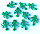 10 x LEGO 4 x 3 Tree / Plant Leaves - Green - Part 2423 - New