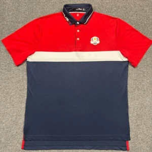 Ryder Cup USA 2020 RLX Lauren Polo Mens M Red White Blue Golf Performance - Picture 1 of 12