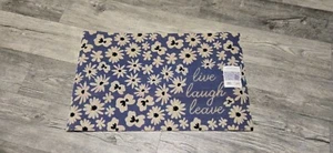 NWT Funny DOORMAT LIVE LAUGH LEAVE Welcome Mat Rug Porch Decor Entryway COIR - Picture 1 of 6