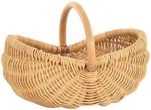 Rattan Einkaufskorb/Bügelkorb/Shopper, Henkel- Trage-Korb / stabil (Honig) - Bild 1 von 8