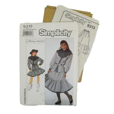 Simplicity 9313 Misses Pull On Skirt Shirt Pattern Size 16-20 Uncut Western - Image 1 of 4