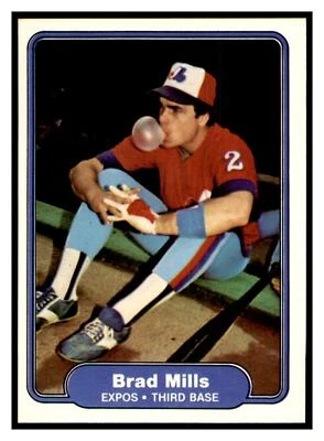 1982 Fleer Brad Mills RC #196 Montreal Expos - Image 1 of 2