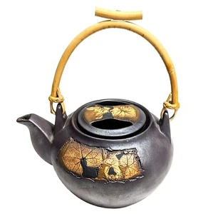MCM Artist Signed Studio Art Hand Crafted Pottery Stoneware Brown Glaze Teapot - Picture 1 of 13