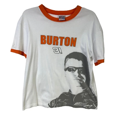 Jeff Burton Chase Authentics Womens Graphic T-Shirt Multicolor Cotton Nascar L Cover