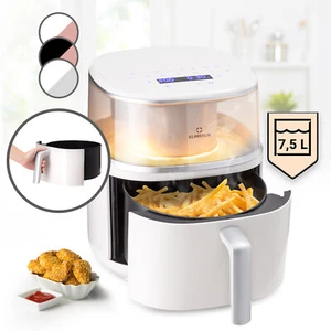 Heißluftfritteuse 1500W 7,5L 16 Funktionen Smart Backofen Timer Display Beige - Bild 1 von 7