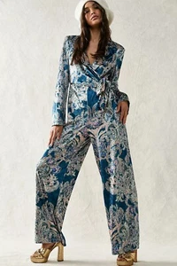 New Free People Delphine Velvet Jumpsuit size Large - Picture 1 of 5