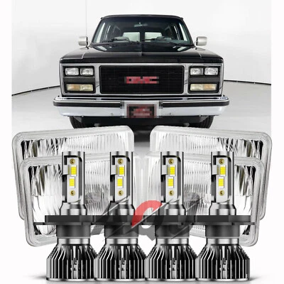 4PCS 6000k LED Headlights Hi/Lo Sealed Beam For RENAULT ENCORE 1986 - Image 1 of 4