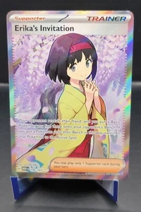 Juego de cartas coleccionables Pokémon Ericka's Invitation 196/165 arte completo ultra raro casi nuevo - 151 - Imagen 1 de 3