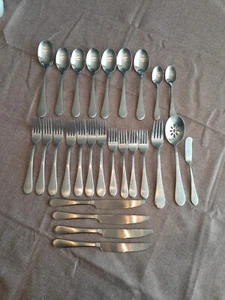 27 Oneida China 124 Edelstahl Besteck Gabeln, Löffel, Messer - Bild 1 von 13
