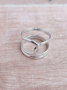 Anillo banda de meditación de plata esterlina 925 sólida anillo hecho a mano todos los tamaños - Imagen 1 de 7
